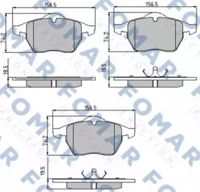 FOMAR FRICTION fo838181 -  Комплект тормозных колодок, дисковый тормоз